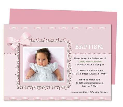 dana printable diy baby baptism invitation templates