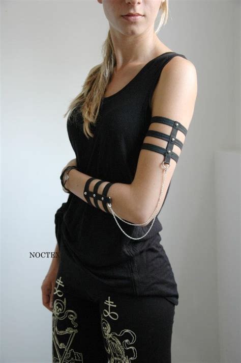 Leather Accessories Leather Jewelry Accesories Dark Fashion Gothic