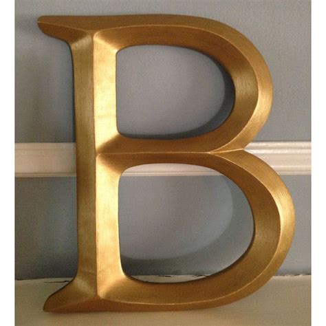Large Single Letter Initials Monogram Letter B Gold Letters Large