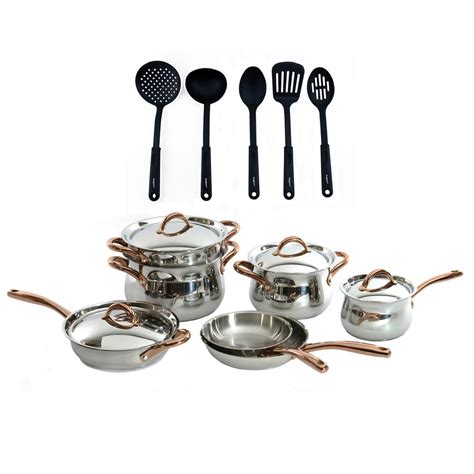 Berghoff Ouro Gold 16 Piece 1810 Stainless Steel Cookware Set With
