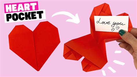 How To Make Origami Heart Pocket Origami Valentines Day Youtube