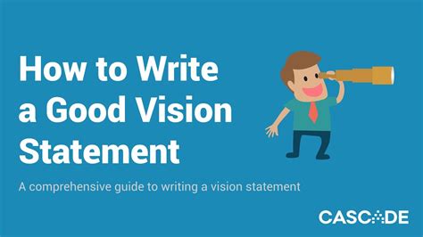 How To Write A Good Vision Statement Youtube