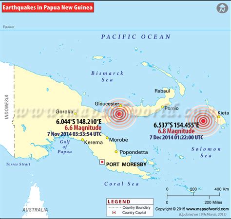 Earthquakes In Papua New Guinea Areas Affected By Earthquakes In