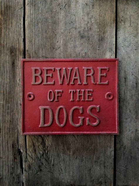 Beware Of Dogs Sign Iron Beware Of The Dogs Yard Sign Gate Etsy
