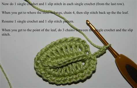 Lauras Frayed Knot Crocheted Leaf