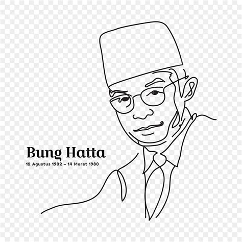 Gambar Bung Hatta Pahlawan Nasional Indonesia Proklamator Wakil