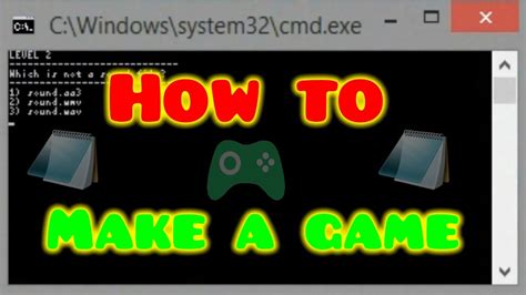 How To Make A Simple Game In Notepad Youtube