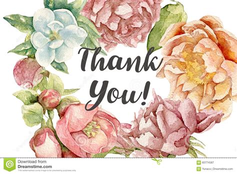 You can shop for these products and more at www.brendakeenan.stampinup.net (click the shop link at the top right). Thank You Card With Watercolor Flowers Stock Illustration ...