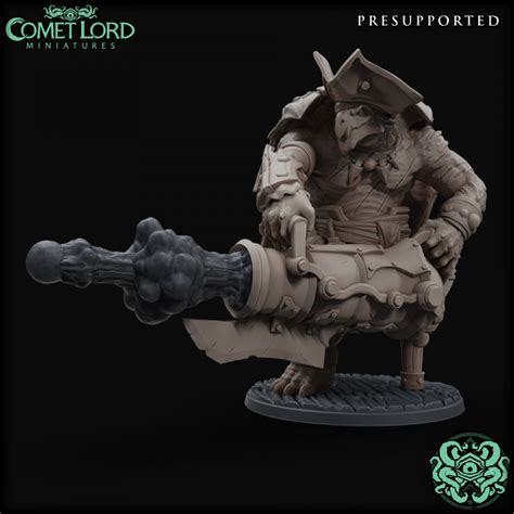 3d Printable Captain Shattershell Tortle Pirate By Comet Lord Miniatures