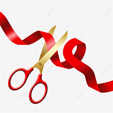 Ribbon Cutting Clipart Vector Opening Ribbon Cutting Ribbon Open Cut