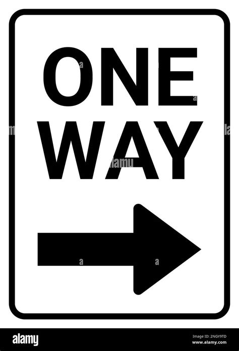 One Way Road Sign Traffic Direction Vector Arrow Board One Way Sign