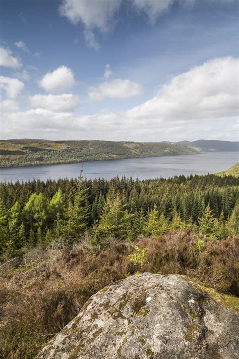 Loch Ness View From Farigaig In Scotland Stock Photo Image Of