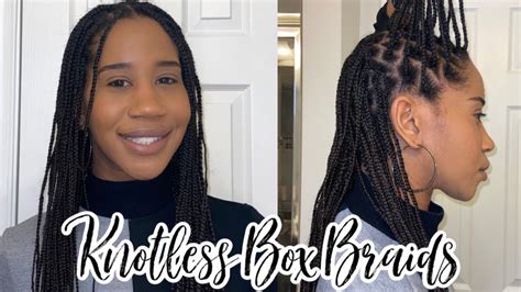 how to do knotless box braids beginner friendly easy step by step tutorial diy box braids 💁🏽