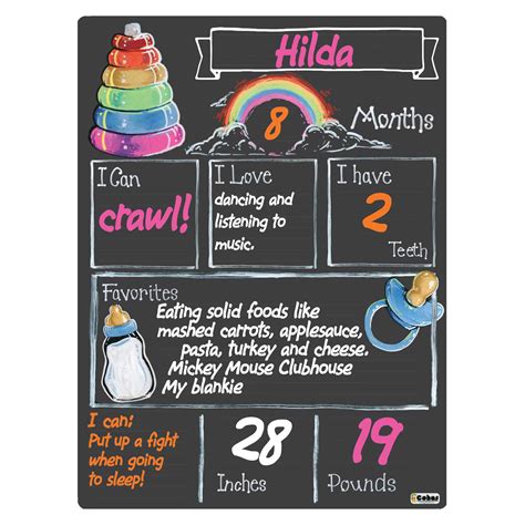 Baby Basic Designs Monthly Milestone Boards For Photo Shoots
