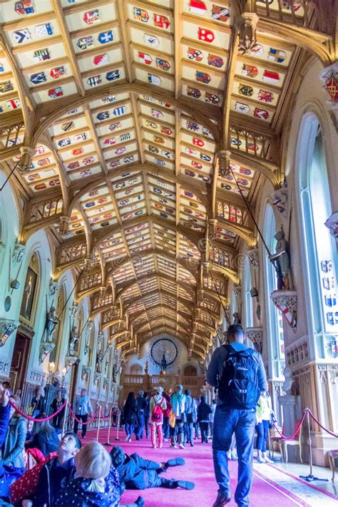 Interior Of Royal Palace In Medieval Windsor Castle Uk Editorial Photo