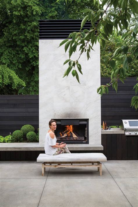 East Meets East Modern Outdoor Fireplace Outdoor Fireplace Patio