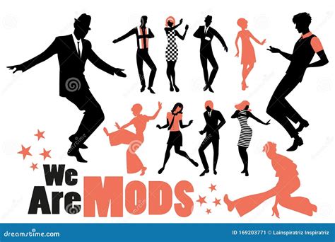 Pop And Soul Dance Clipart Collection Set Of Mods And Northern Soul