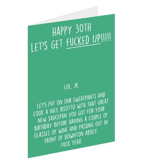 Find the best 30th birthday quotes, sayings and quotations on picturequotes.com. 12 Brutally Honest 30th Birthday Cards | 30th birthday ...