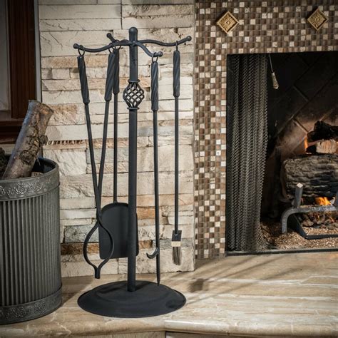 Home Loft Concepts Carlotta 5 Piece Iron Fireplace Tool Set And Reviews