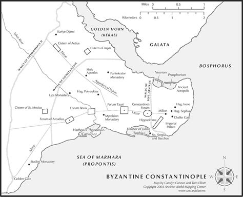Ancient Constantinople Map Constantinoplethe City Plan Acropoli