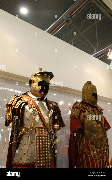 Ancient Roman Army Uniform At Exhibition Stock Photo Alamy