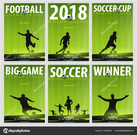 Die frisuren von fußballspielern decken alles ab, von coolen haardesigns. Set von Fußball- oder Fußball-Design-Postern mit ...
