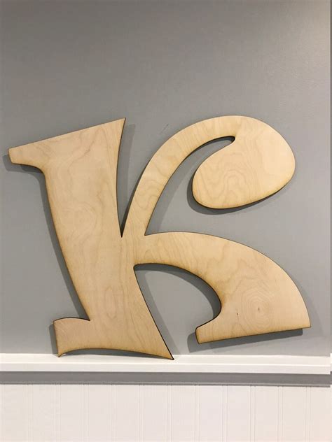 Custom Wood Letters Natural Birch Wood Large Letter 10 Etsy