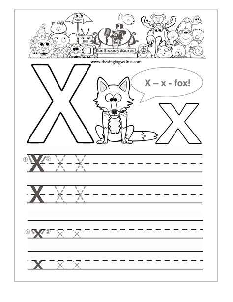 Letter X Printables Worksheets Preschool Crafts Letter X Phonics