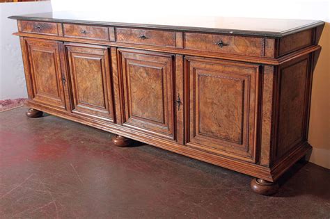 Antique French Walnut Buffet Sideboard With Marble Top At 1stdibs