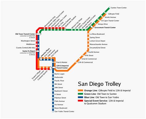 San Diego Trolley Street Map San Diego Trolley Map With 983