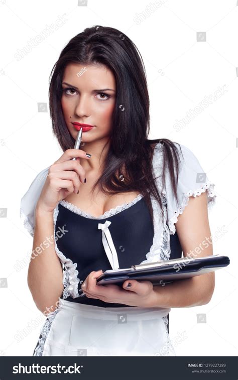 Sexy French Maid Creating Todo List Stock Photo Shutterstock