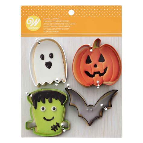 Set Of 4 Halloween Cookie Cutters Wilton Halloween Cake Decorations