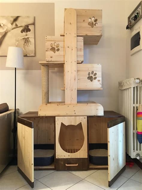 Make a cat tree or a cat tower for your lovely animal. Pin by Cats are cute on Things to buy | Cat tree plans ...