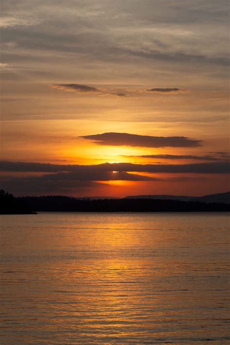 Lakeside Sunset Free Nature Stock Photo