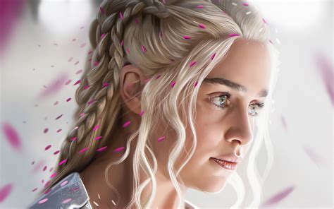 Download Braid Blonde Emilia Clarke Face Daenerys Targaryen Tv Show Game Of Thrones 4k Ultra Hd