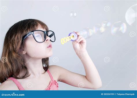 Child Blowing Soap Bubbles Stock Image Image Of Dreamy 30326199