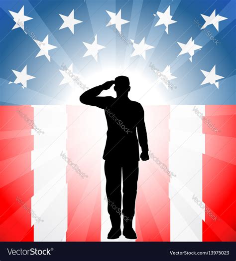 Patriotic Soldier Salute Royalty Free Vector Image