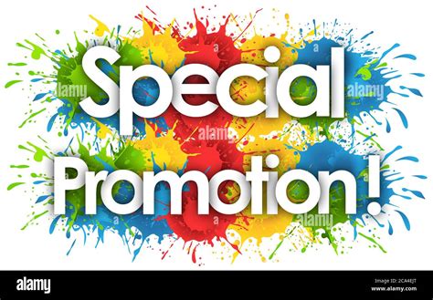 Promotion In Splashs Background Stock Photo Alamy