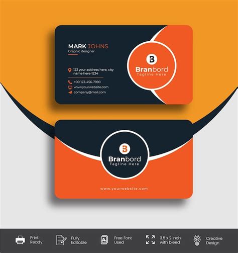 Premium Vector Modern Creative Business Card Template Design