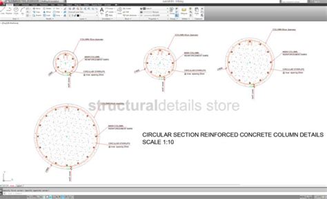 Circular Section Reinforced Concrete Column Details