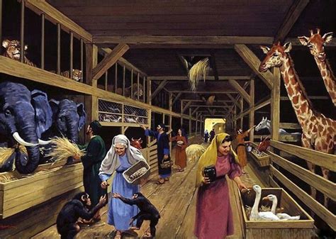 Inside Noahs Ark The Animals Church Muralspainting Bible