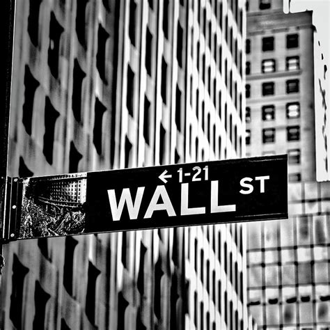 Wall St Sign New York In Black And White Photograph By Garry Gay Fine