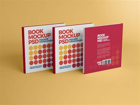 Free Square Hardcover Book Mockups Mockuptree