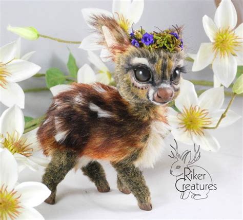 Sold Teacup Fawn Poseable Fantasy Art Doll By Rikercreatures Fantasy