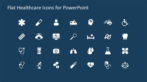 Flat Healthcare Icons For Powerpoint Slidemodel
