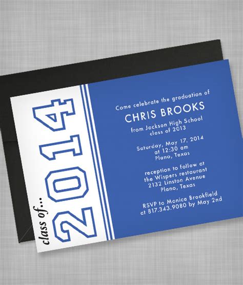 high school graduation invitation template  print