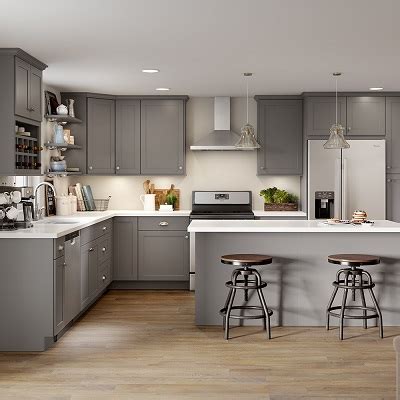 Accessorize your kitchen like you do your outfits. Cambridge Base Cabinets in Gray - Kitchen - The Home Depot