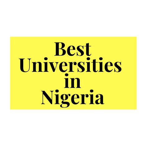 Best Universities In Nigeria Nigerian University Ranking