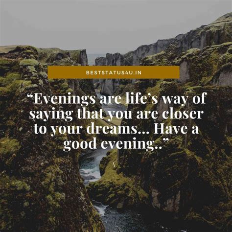 Good Evening Quotes Best Status For Better Evenings