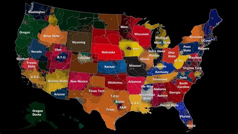 College football teams in the united states by state. Interactive map: where do your college football loyalties ...